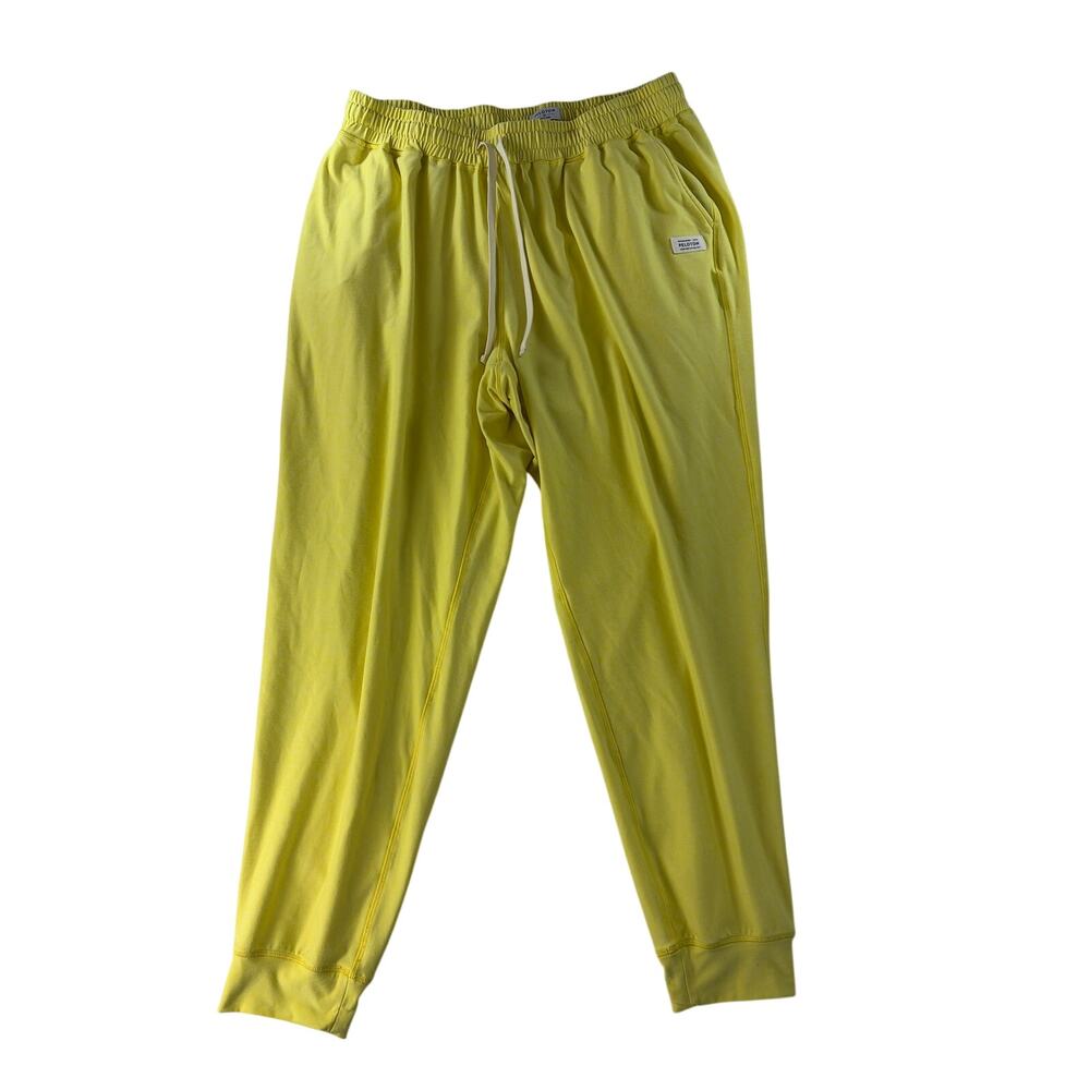 Peloton Womens Jogger Pants Size 1X Yellow Drawstring Athleisure Loungewear